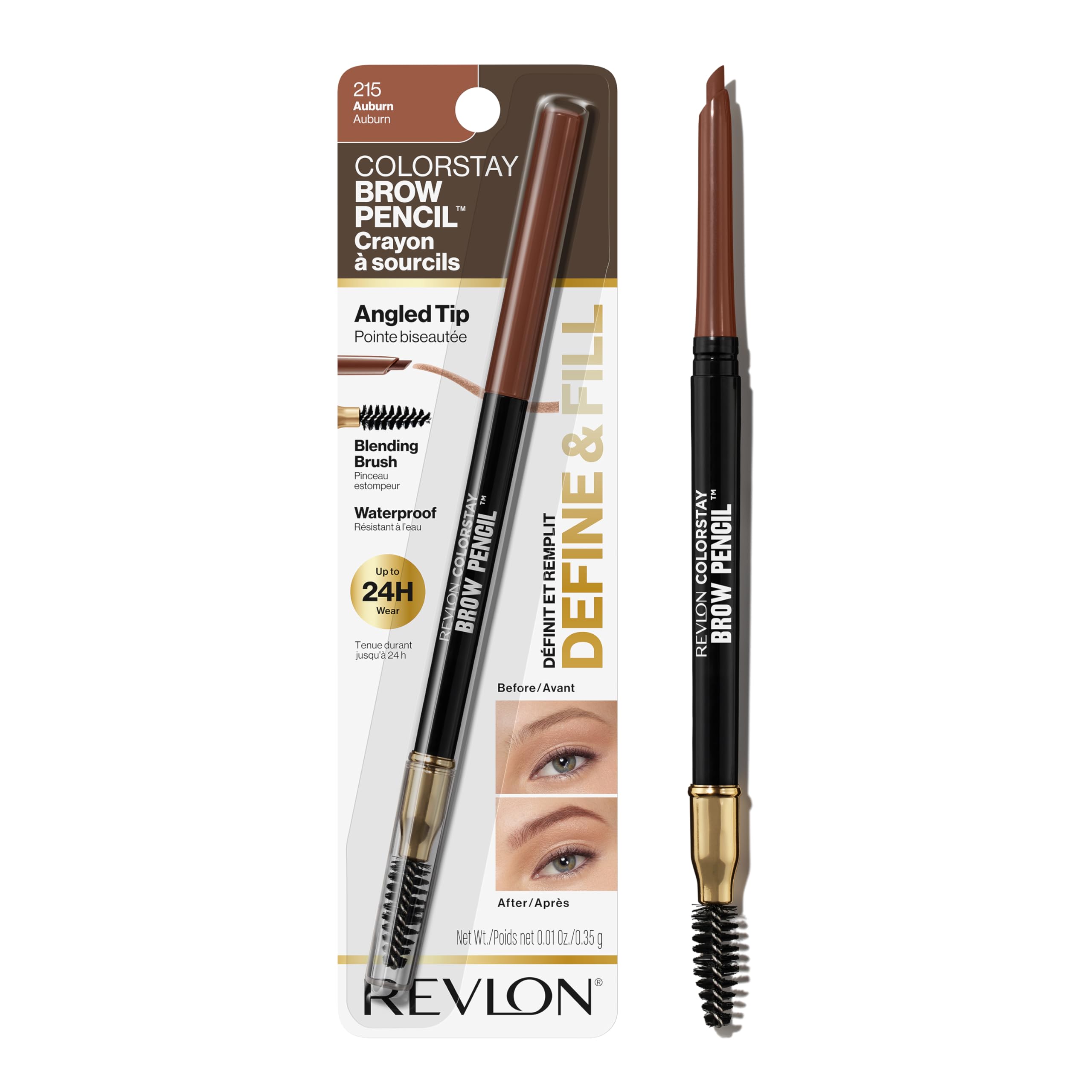 REVLON　レブロン　アッシュブラウン　ソフトレイヤー Amazon.com : Revlon ColorStay Eyebrow Pencil with Spoolie Brush